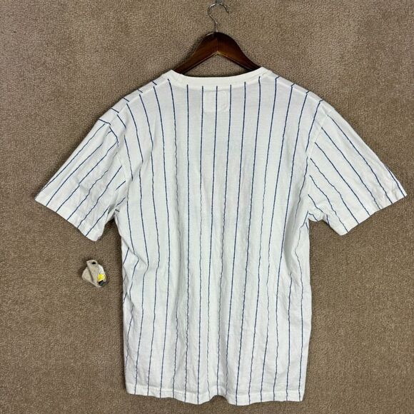 Red Jacket Chicago Cubs T-Shirt Mens XL White Brass Tacks Pinstripe Licensed NEW - Picture 9 of 10